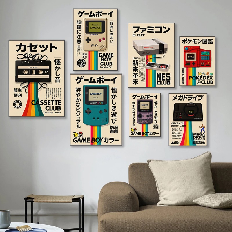Retro Gaming Poster Japanse Te - Japanese Lifestyle Game recensie en prijs